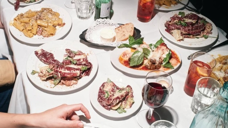 Table of dishes at Meetinghouse Philadelphia