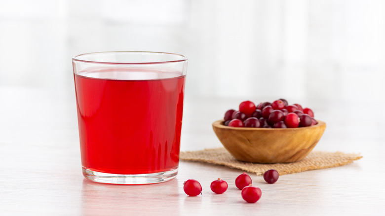 A class of cranberry juice