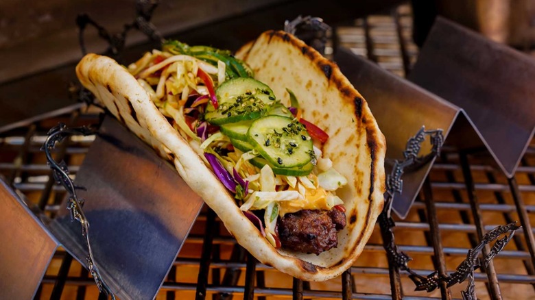 Ronto-less garden wrap from Ronto Roasters on a metal rack