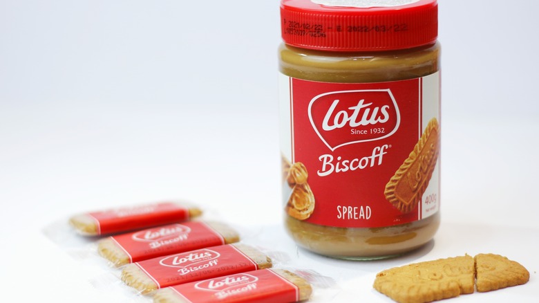 Biscoff cookie butter with jar