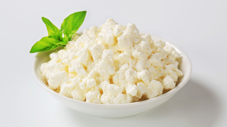 cottage cheese in small bowl