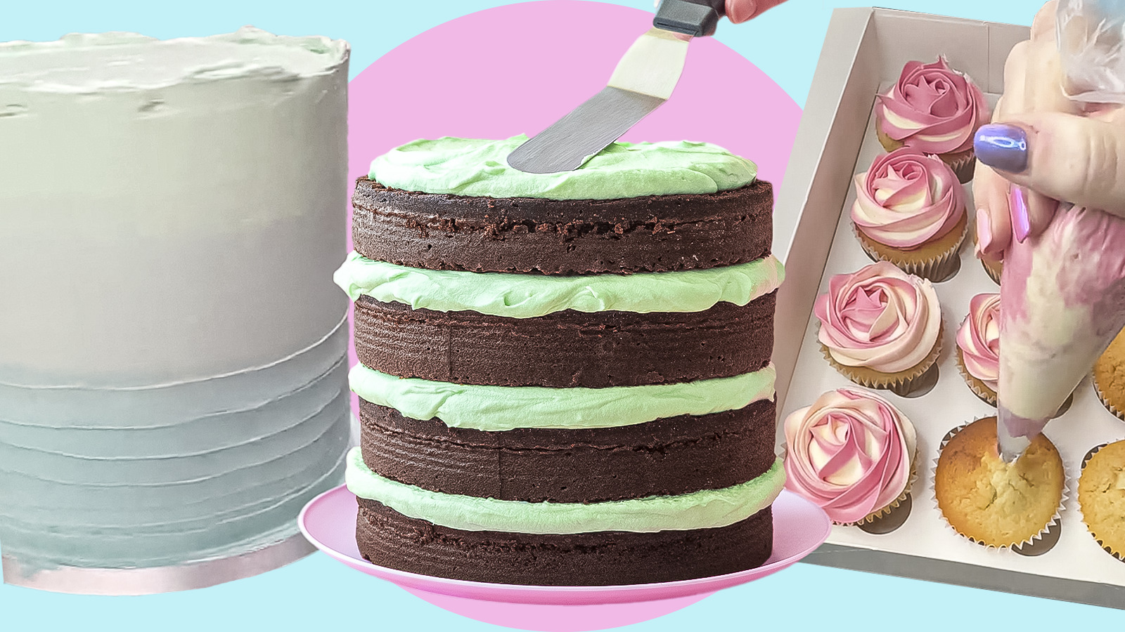Fondant Spray Templates 4PCS Cake Decorating Stencils Set Fondant