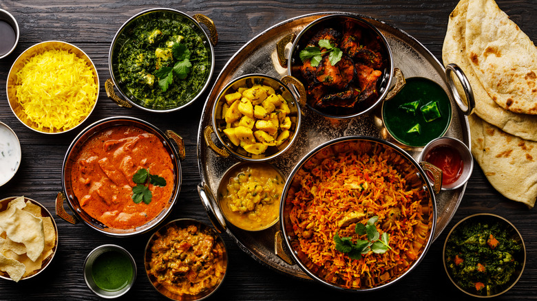 assortment of indian dishes