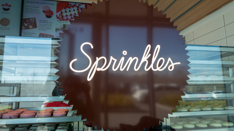Sprinkles Cupcakes sign in store window