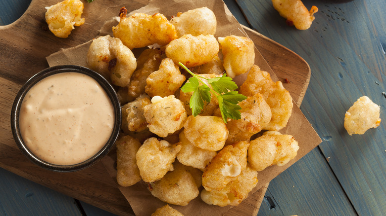 Cheese curds on board