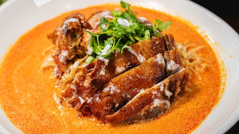 Crispy Duck Khao Soi At Lotus of Siam