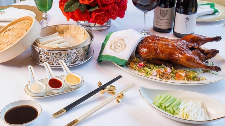 Imperial Peking Duck and accoutrements at Wing Lei