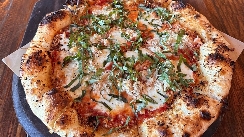 Chicken parm pizza