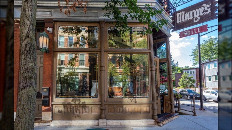 Exterior of Marge's Still on a sunny day