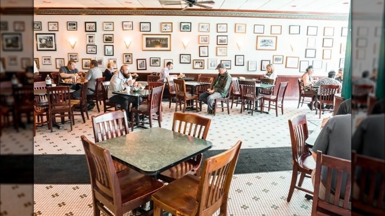 Interior of Ricobene's with customers at tables