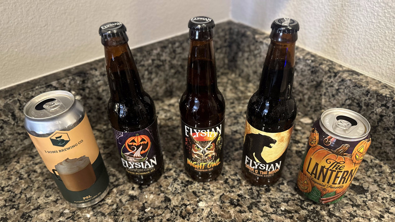 Various pumpkin beers