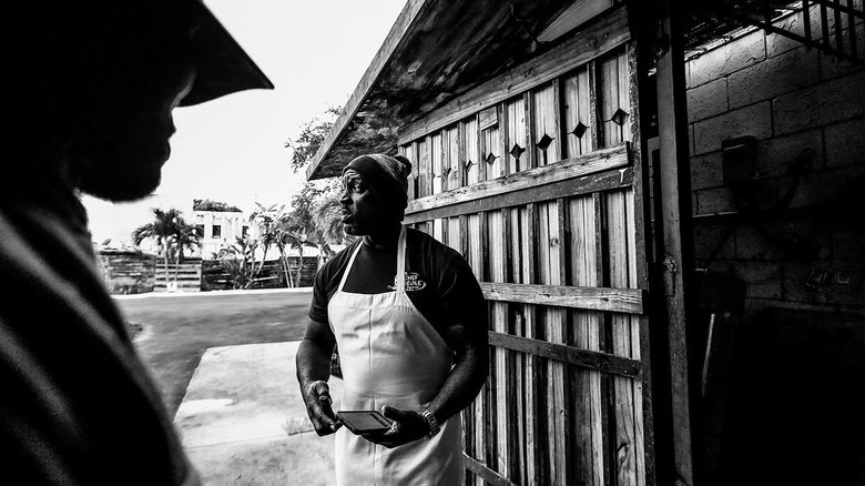 Chef Creole at his restaurant