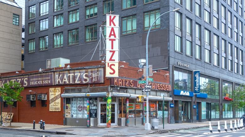 Exterior of Katz's Deli
