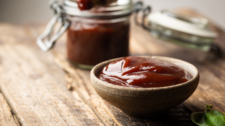 Bowl of barbecue sauce 