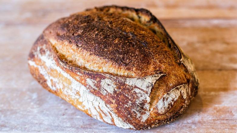 crusty rustic sourdough loaf from Union Loafers bakery in St. Louis