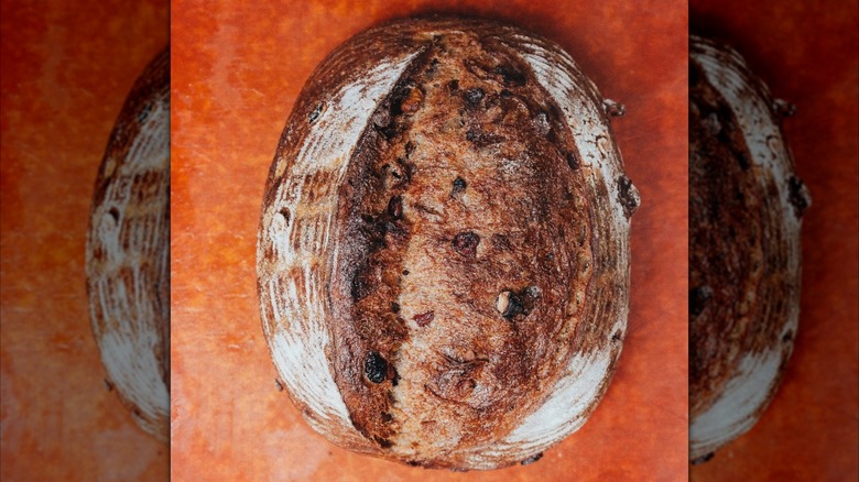 cranberry walnut sourdough loaf from Hewn bakery in Chicago, Illinois