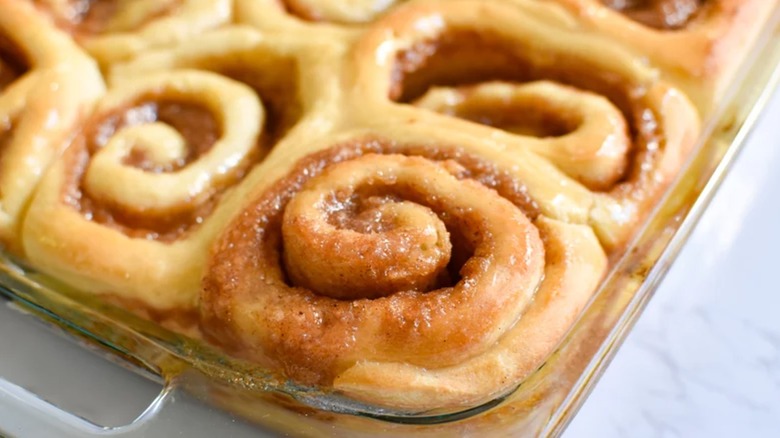 Close-up of cinnamon rolls