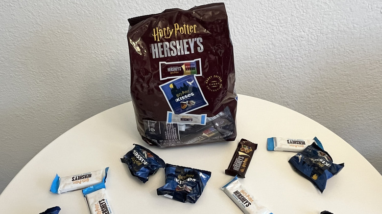 Brown bag of Harry Potter Hershey chocolate pack