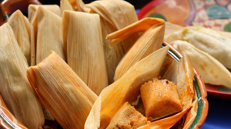 corn husk wrapped tamales