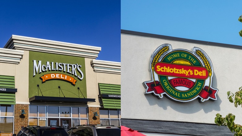 McAlister's Deli and Schlotzsky's signs