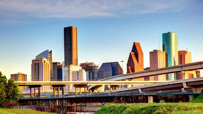 City of Houston with highways