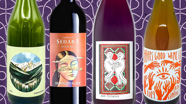 wine bottles with cool labels