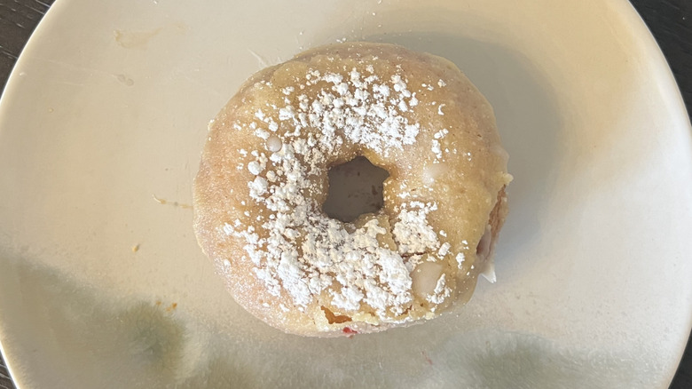 Duck Donuts French Toast donut on plate.