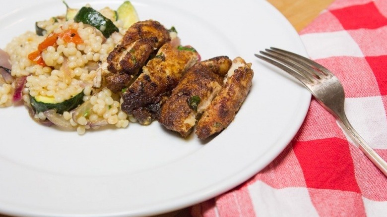 Moroccan Chicken With Roasted Vegetable Couscous