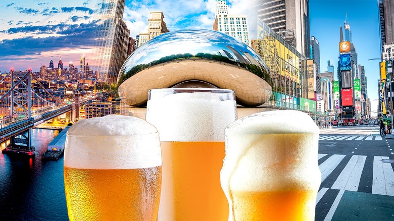 beer and city collage