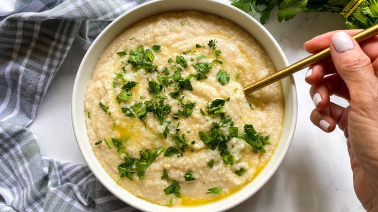 Bowl of cheesy grits