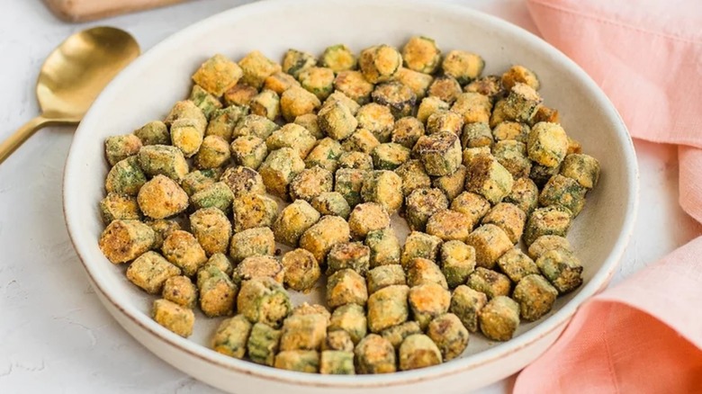 Bowl of fried okra