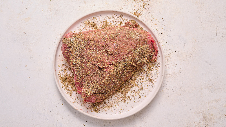 roast covered in spices