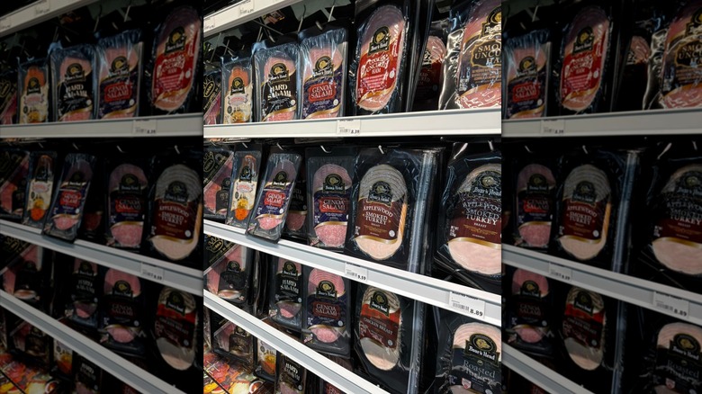 Packages of Boar's Head deli meat in store