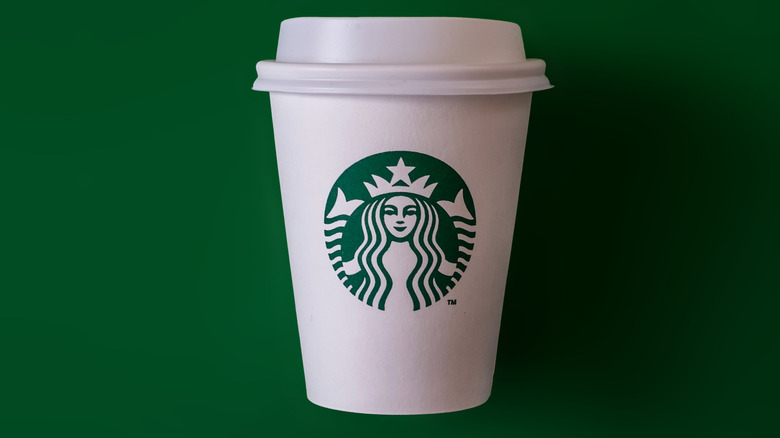 Starbucks cup green background