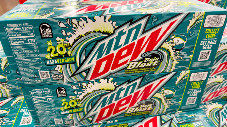 Grocery store display of Baja Blast