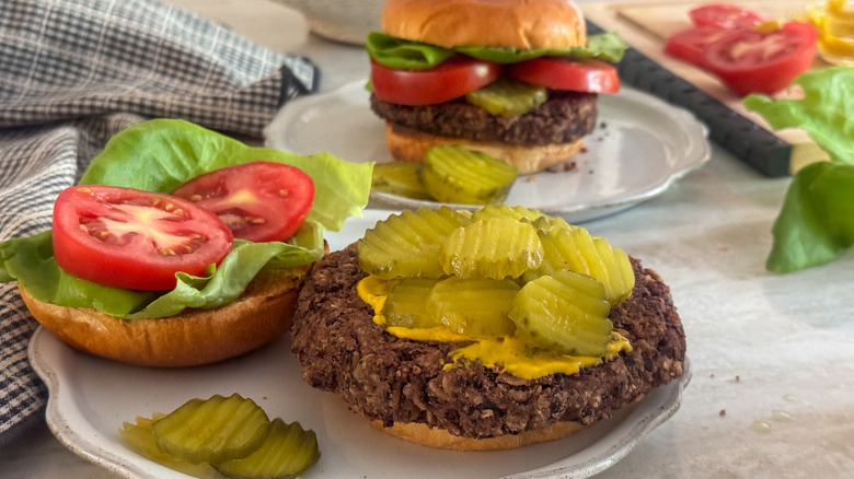 open face burger