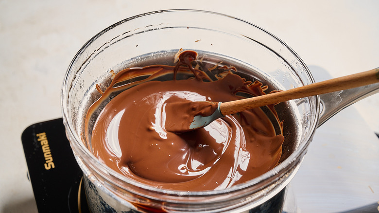 melting chocolate in a bowl