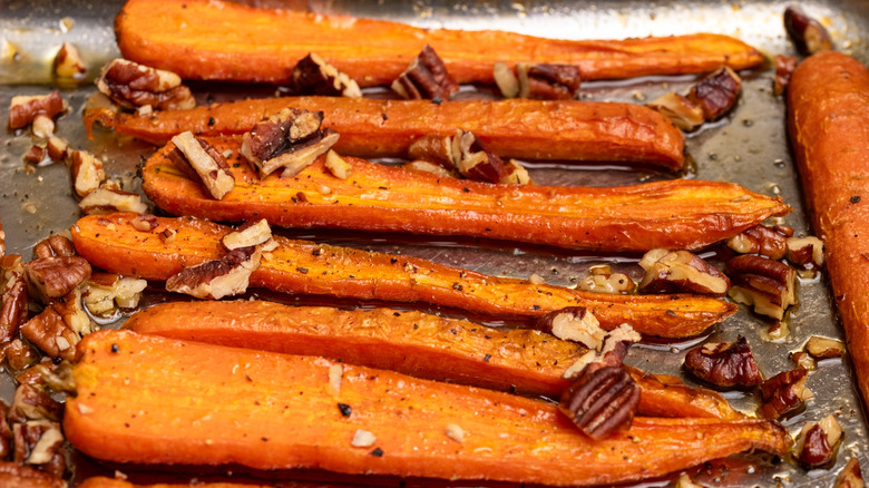 maple pecan glazed carrots