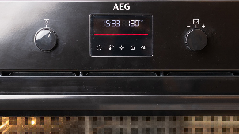 preheating an oven