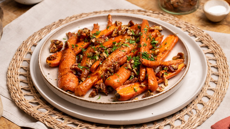 maple pecan glazed carrots