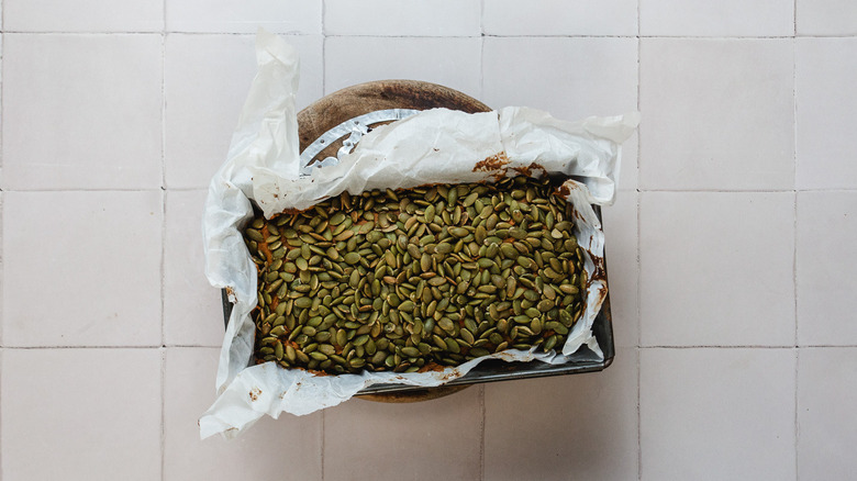 Pumpkin bread in pan