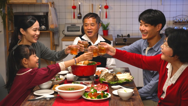 Family shares Lunar New Year meal