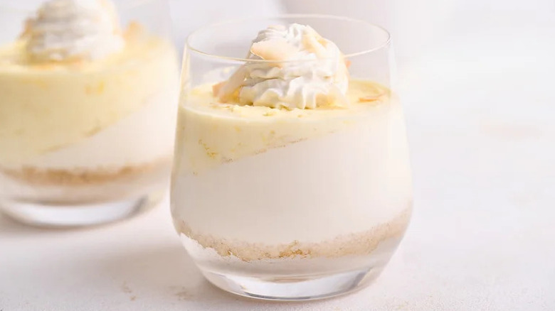 Elevated Coconut Cream Lush in clear glasses