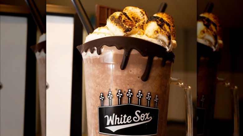 Campfire milkshake with White Sox logo