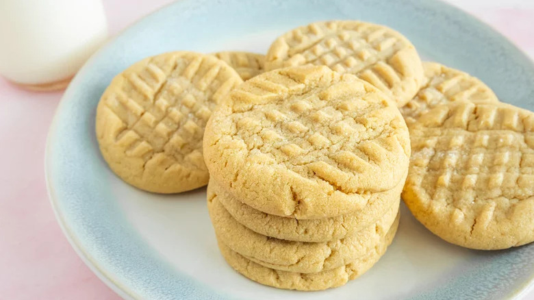 peanut butter cookies on plate