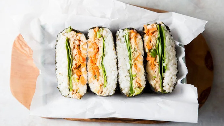 tuna sushi sandwiches