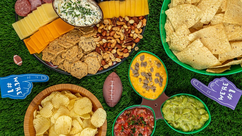 Tailgate dips on table