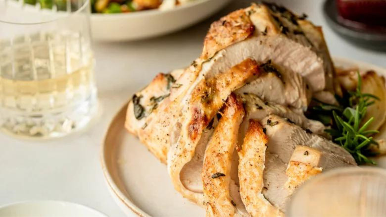 roasted turkey with herbs