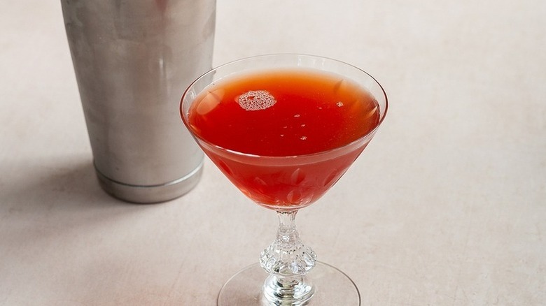 Scofflaw cocktail in martini glass