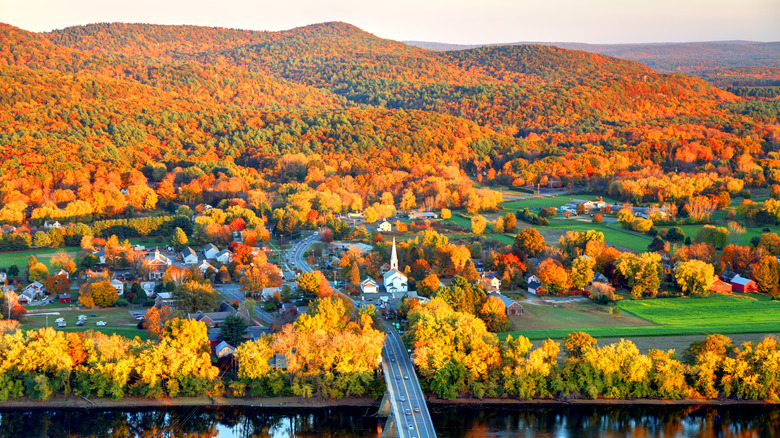 New England fall landscape